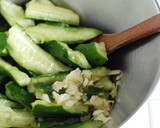 A picture of step 4 of Cucumber with Garlic Dressing.