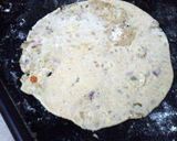 A picture of step 7 of aloo parathas.