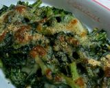 A picture of step 5 of Easy and Delicious Chrysanthemum Leaves Baked with Parmesan Cheese.