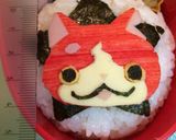 A picture of step 14 of Youkai Watch Bento (Jibanyan).