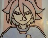 A picture of step 4 of Game Character Cake: Inazuma Eleven's Motoyama Hiroto.