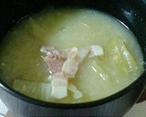 A picture of step 6 of Spring Cabbage and Bacon Miso Soup.