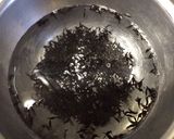 A picture of step 1 of Gisei Dofu (Tofu Egg Omelet).
