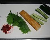 A picture of step 1 of Easy Appetizer! Chikuwa Stuffed with Umeboshi, Shiso Leaves, and Cucumbers.