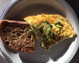 A picture of step 7 of La-di-da duck egg & wild garlic omelette.