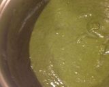 A picture of step 5 of Spinach Potage Soup with Boiled Chicken Soup.