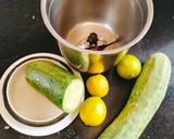 A picture of step 1 of Cucumber lemon cooler/summer cooler/cucumber juice.