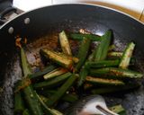 A picture of step 2 of Besan wali Bhindi.
