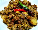 A picture of step 3 of Mochar Ghonto with Black Chana.