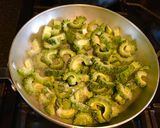 A picture of step 3 of Bitter Gourd Curry: (Karele ki Sabzi).