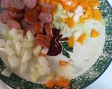 A picture of step 1 of Breakfast (beef)sausage and onions.
