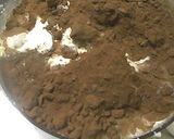 A picture of step 1 of Okara & Tofu Kanten Chocolate Cake for Dieters.