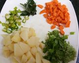 A picture of step 1 of Rajgira Upma.