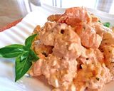A picture of step 7 of Prawn and Cauliflower Salad with Tartar Sauce.