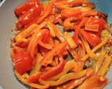 Sültpaprikás fusilli krémes balzsamecettel recept fázis 3 fotója
