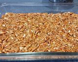 A picture of step 1 of Strawberry Jell-O Pretzel Salad.