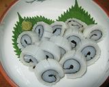 A picture of step 9 of Fresh Squid Naruto-Style Rolls.