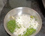 A picture of step 2 of Cauliflower Bajra Rotis - a sumptuous platter.
