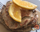 Foto del paso 4 de la receta: Pancakes de avena 🥞 con guindones, coco y un toque de naranja 🍊 😋