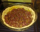 A picture of step 8 of Quiche Lorraine.