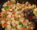 A picture of step 3 of Fired Tofu skin with crab stick meat.
