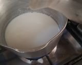 A picture of step 7 of Kashmiri chai /Pink tea.