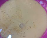 A picture of step 2 of Apple pie leftover filling in crispy bread served with Vanilla ice cream.