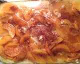 A picture of step 6 of Nikki's peach cobbler.