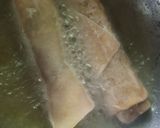 A picture of step 3 of Spring rolls with leftover mixed vegetables.