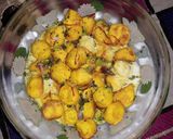 A picture of step 6 of Kesari paneer.
