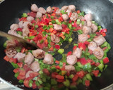 Foto del paso 3 de la receta: Espaguetis con butifarra y pimientos en 23 minutos