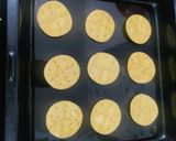 A picture of step 6 of Papdi pizza bites.