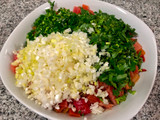 Ceviche de tallos de acelga
