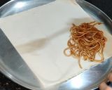 A picture of step 13 of Veg noodles spring rolls.