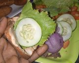 A picture of step 6 of Doughboys with veggies.