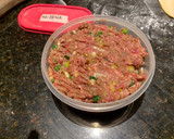 Foto del paso 3 de la receta: WONTON MIXTO de carne de ternera, cerdo y langostinos. Con salsa agridulce