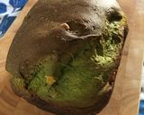 A picture of step 7 of Bread Machine Matcha Bread with Walnuts and Raisins.