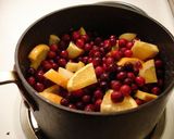 A picture of step 1 of Tangy Cranberry Jam.