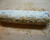 A picture of step 5 of California Roll Made With Aluminum Foil.