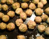 A picture of step 14 of macaroni meatballs and meat and cheese sauce.