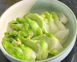 Hình bước làm 2 của món Mầm đá luộc (hấp) lò vi sóng (món chay)