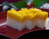 A picture of step 6 of Pressed and Steamed Hard-Boiled Eggs for Osechi or Bento.