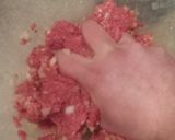 A picture of step 3 of Slimming world burgers.