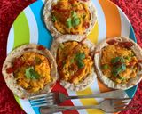 A picture of step 1 of Leftover chapati Disc snack.