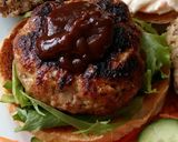A picture of step 5 of Vickys Pork, Apple & Mustard Burgers, GF DF EF SF NF.