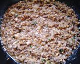 A picture of step 3 of Shrimp en Papillote with Mushroom Sauce.