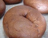 A picture of step 9 of Cocoa & White Chocolate Bagels.