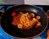 A picture of step 5 of Jhinga or Prawn Malai Curry (Jhinga Masala).