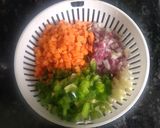 A picture of step 2 of Veg fried rice and jeera rice.