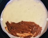 A picture of step 3 of Crepes with Nutella and banana 🥞.